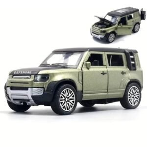 Temzo Range Rover Defender Toy Car – Metal Body, 1:36 Die‑Cast, Pull‑Back Action, Openable Doors, Bonnet & Boot – No Battery Required, Kids Gift & Collectible Model (Multi Color)